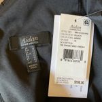 Aidan Mattox Satin Cut Out High Low Sleeveless Midi Cocktail Dress Black Size 16 Photo 7