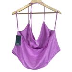 Wild Fable NWT Crop Top Womens XL Vibrant Purple Halter Cowl Neck Y2K Coquette Photo 3