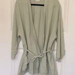 Dress Me Linen Seafoam Wrap Jacket Large Green Photo 0