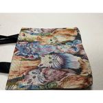 Cat Embroidered Tote Bag Black Photo 1