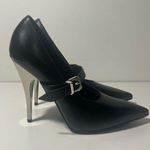 Versace Versus Silver Metallic Mary Jane Heel Pumps Photo 7