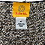 Ruby Rd Fringe Black Brown Abstract Animal Print Cardigan Sweater Size XL Photo 6