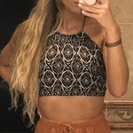 Forever 21 Patterned Tie Up Halter Top Photo 0