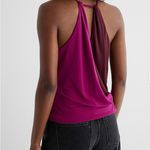 EXPRESS Burgundy and Magenta Halter Blouse Photo 2
