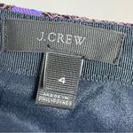 J.Crew Mini Skirt Floral Jacquard Purple Pink Blue Size 4 A-Line Contrast Trim Photo 13