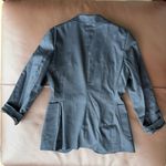 ZARA  Women's Classic Tailored Black/Navy Single-Button Blazer Photo 3