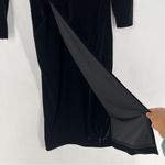 Banana Republic Banana‎ Republic Black Plush Velvet Twisted Faux Wrap Midi Sheath Dress Photo 3