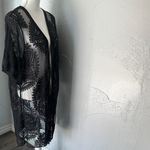 Chic Black Sheer Lace Cardigan Size undefined Photo 3