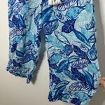 Sigrid Olsen  Tropical Linen Pants Size Medium Flowy Beach Summer Vacation Boho Photo 5