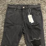 Corona Wide Leg Jeans with Rips in Black, Size 44​​​​​ Black Photo 1