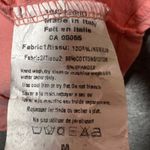 M Made in Italy Coral Linen Blend V Neck Short Sleeve Hi Lo Top Medium Orange Photo 2