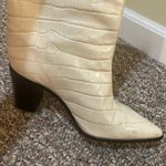 Schutz Womens  Maryana Block Crocodile High Heel Boots Embossed Leather Boot Photo 8