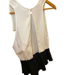 Aritzia  Wilfred Women XS Peplum Plunge Open Back Sleeveless Top in White & Black Photo 9