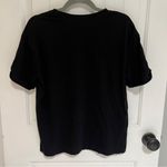 Mango  Tee w/Quote on Left Shoulder in Black Photo 1