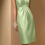 Alfred Angelo Cocktail Satin Strapless Mint Green Prom Formal Dress Sz 8 NWT Photo 5