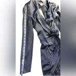 Veronica Beard  Agatha Silk Long-sleeve Mini Dress Size 2 Steel Blue #2D501 NWT Photo 9