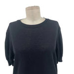 Versace Black Cotton Knit Short Sleeve Sweater Size Medium Photo 1