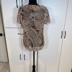 Oscar de la Renta Vintage  Brown Floral Blouse . Size 12 Photo 4