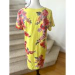 Joules Vibrant Yellow & Red Floral Short Sleeve Shift Dress Size 12 Photo 2