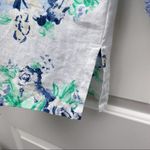 Charter Club  Floral Embroidered Linen Top White M Photo 6