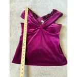 Parker Velvet Ruffle Sleeve Party Blouse Fuchsia Purple Size M NWOT Photo 11