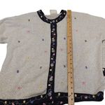 Northern Reflections  Vintage Size XL Sweater Cotton Embroidered Floral Flowers Photo 3