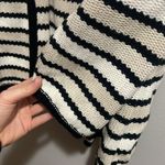 VINTAGE DANIELLE MARTIN STRIPED BOXY KNIT CARDIGAN SWEATER Black Size L Photo 5