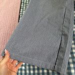 Stripped Loose Fit Pants Gray Photo 1