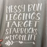 Anvil women’s gray white relaxed short sleeve coffee mom cotton casual tshirt L Photo 1