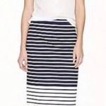 J.Crew  Striped Navy No. 2 Pencil Skirt Photo 0