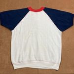 Vintage 70s Short Sleeve Crewneck Sweatshirt Two Tone Ringer Size M Photo 0