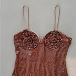 Voge Boutique New Gorgeous Vouge Brown Sequin Maxi Dress  Photo 7