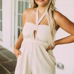 These Three Boutique Textured Halter Romper Photo 2
