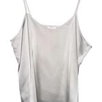 Silky V Neck White Camisole Top Fairy Elegant Layering Tank Top Blouse‎ Size L Photo 0