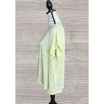 Seven7 Women’s Large Burnout Striped Tee Luminary Green Photo 1