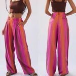 Urban Outfitters ‎ outfitters Martina linen low rise wide leg pants Photo 1