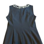 Calvin Klein  Sleeveless Sheath Dress Black w/ Pearl Bead Trim Size 4 Women's Photo 6