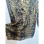 The Kooples Brown Leopard Printed 100% Silk Crewneck Robe Dress size 1 Small Photo 4