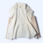 Chico's Chico’s Women's Cream Faux Suede Faux Fur Shearling Vest Photo 1