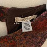 Ecote Orange And Maroon Pattern Dress Photo 3