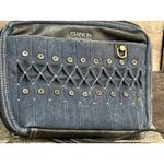 Chala Origami Crossbody Charm Shoulder Bag Denim Like Nu Euc Photo 1