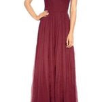 Hayley Paige Occasions NEW burgundy tulle bridesmaid dress - 5758 Photo 0