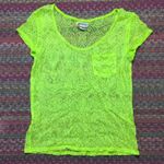 Mudd NEON YELLOW LACE SHIRT Photo 0