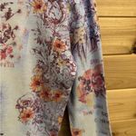 Y2K Nature Art Lynn Yang Sz M Coquette Lace Bow Wildflower All Over Graphic Top Blue Size M Photo 3