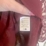 ASTR Burgundy Floral Stitched Blouse Photo 8