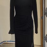 Free People  Black Love And Be Loved  Dress with Bell Sleeves and Slit Size Xl Photo 4