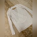 Lululemon Athletica white sheer long sleeve shirt women’s size 4 Photo 3