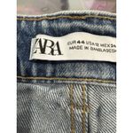 ZARA Woman Light BLUE HI-RISE DENIM SHORTS Frayed hem Size 12 Photo 3