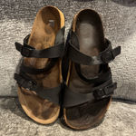 Women’s Birki by Birkenstock Black Double Strap Sandals Size 38 Photo 0