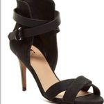 joe's jeans  Marcy Sandal black denim
wrap around Leather straps Women’s size 6.5 Photo 0